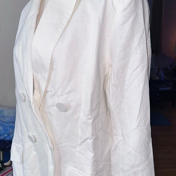 Brave + True | NWTs White Linen Blend Elevate Blazer Size XL - Picture 4 of 9